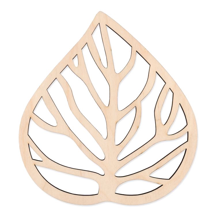 Заготовка для декорирования «Формы для эпоксидной смолы. Лист», 18,5х17х0,9 см, 0,6 см, фанера, 5 шт., Mr. Carving — картинка 2