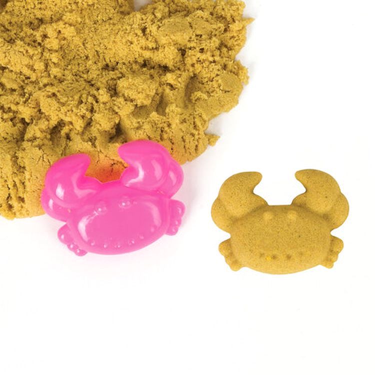 Песок для лепки кинетический Юнландия, 5 цветов, 700 г, формочка, картонный рукав — картинка 5