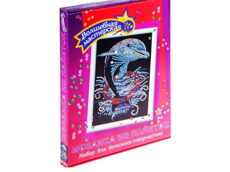 Мозаика из пайеток «Дельфин» — картинка 3