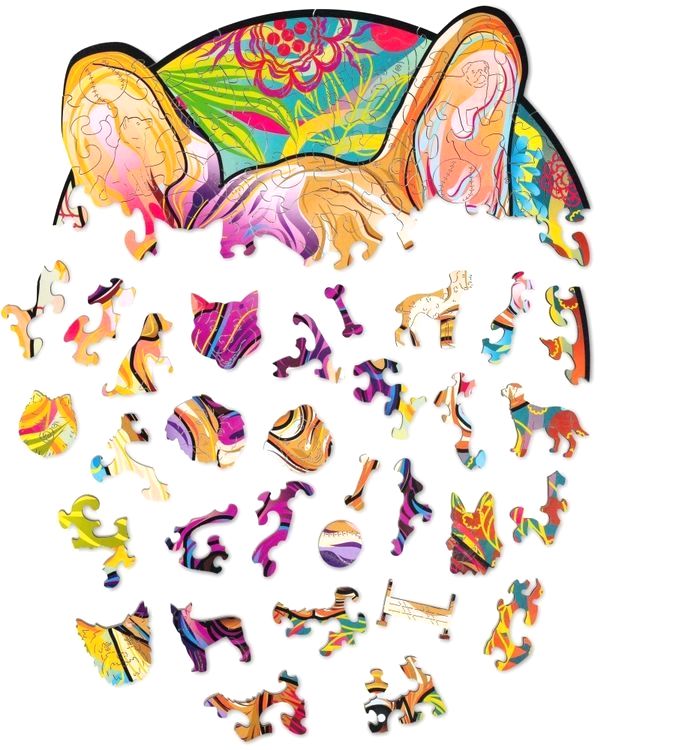 Деревянный пазл Wood Trick «Щенок Рокки (Бульдог)» — картинка 4