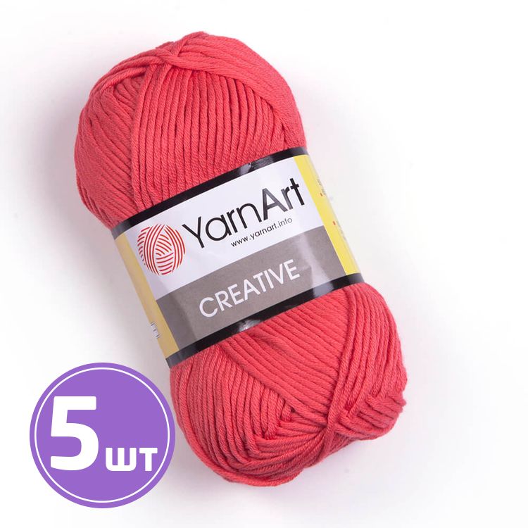 Пряжа YarnArt Creative (236), коралл, 5 шт. по 40 г