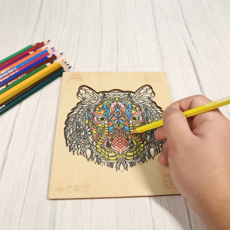 Деревянные пазлы «Волшебный Тигр M», Woodbests — картинка 10