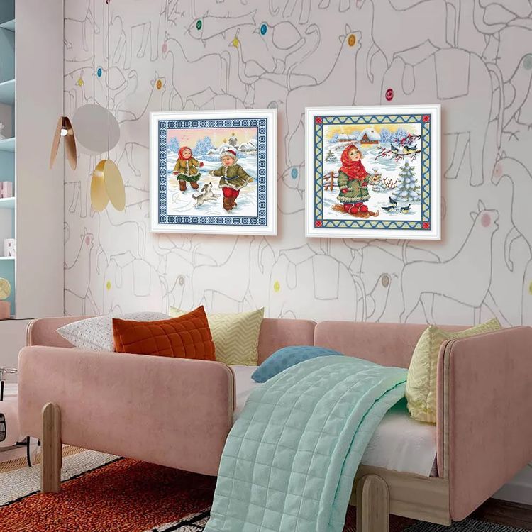 Набор для вышивания «Зимние забавы. Кормление синичек» — картинка 7