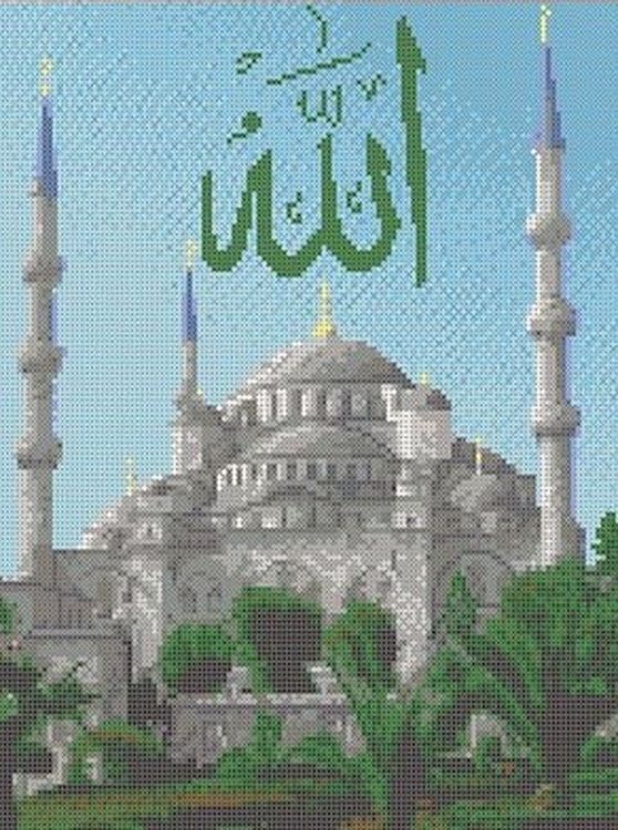 Рисунок на ткани «Голубая мечеть»