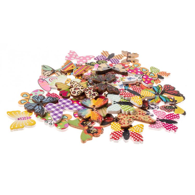 Пуговицы декоративные «Бабочки микс», 25 шт., 2,5-3 см — картинка 3