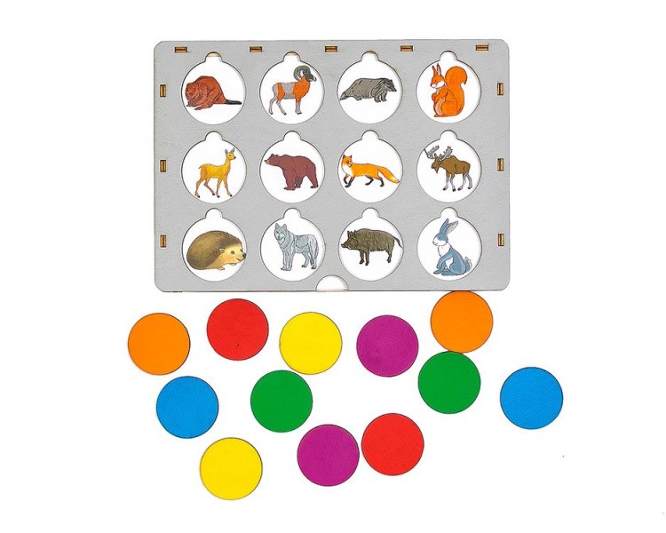 Развивающее пособие из дерева «Секретики. Я познаю мир» — картинка 3