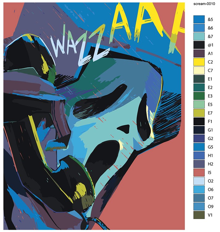 Картина по номерам «Крик фильм: Чувак Wazzaap арт 40х50» — картинка 2