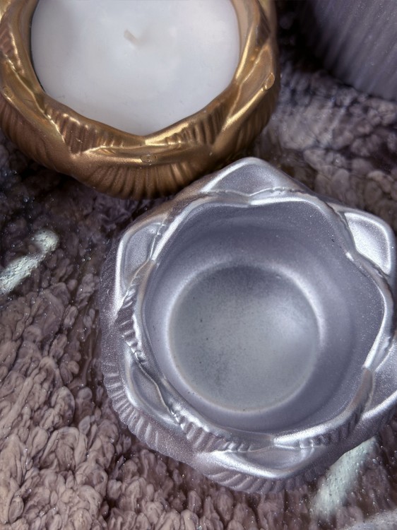 Силиконовый молд - Контейнер/подсвечник цветок, d 9 см, 1 шт. — картинка 4