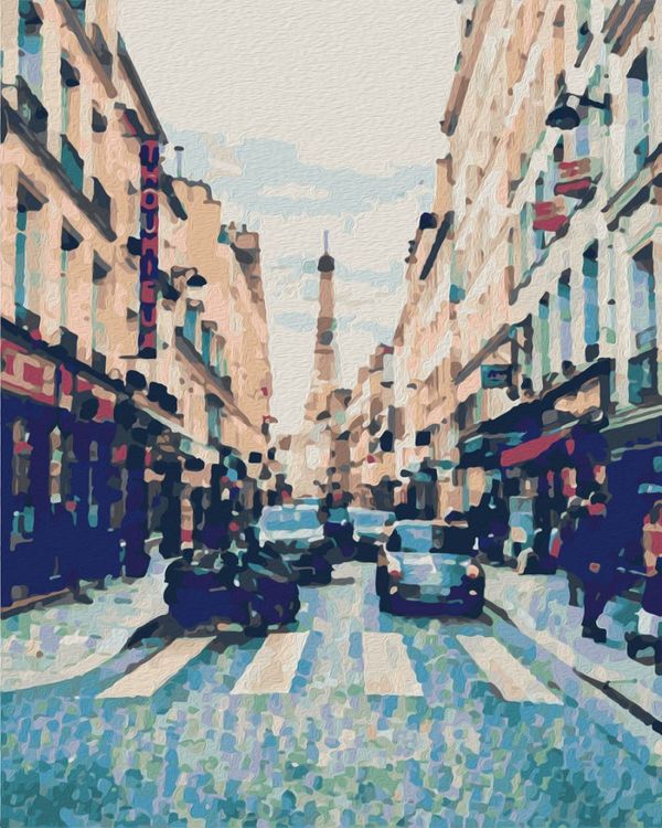 Картина по номерам «Парижская улица»