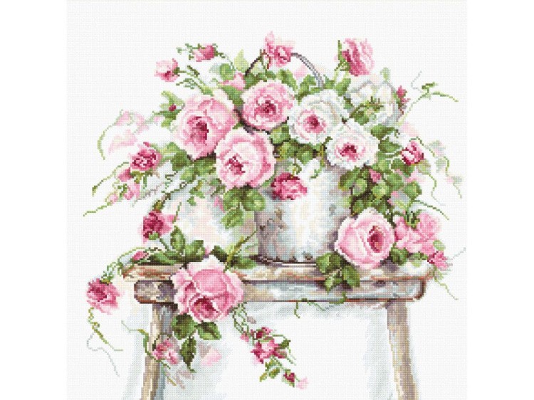 Набор для вышивания «Розы на табурете»