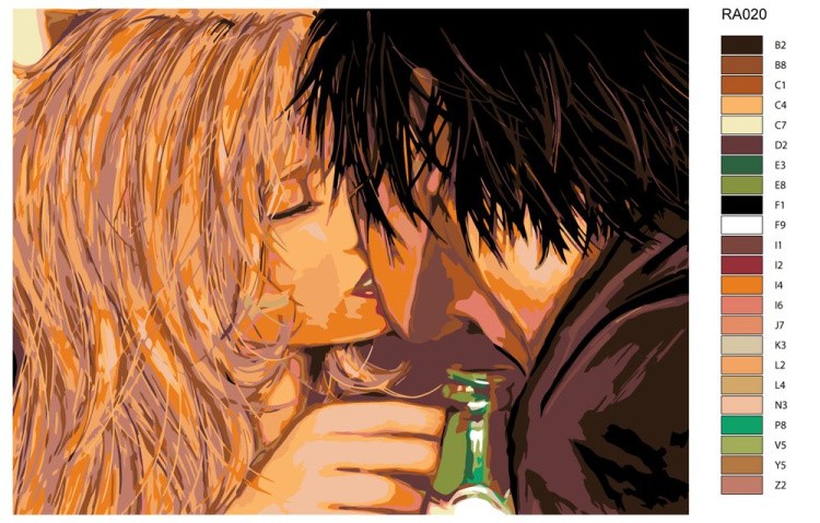 Картина по номерам «Поцелуй на прощание» — картинка 2