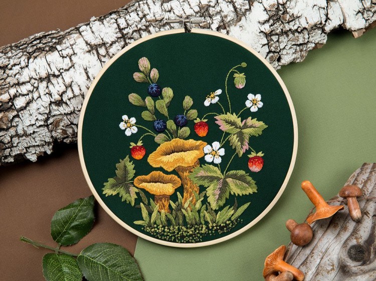 Набор для вышивания «Грибы. Лисички» — картинка 2