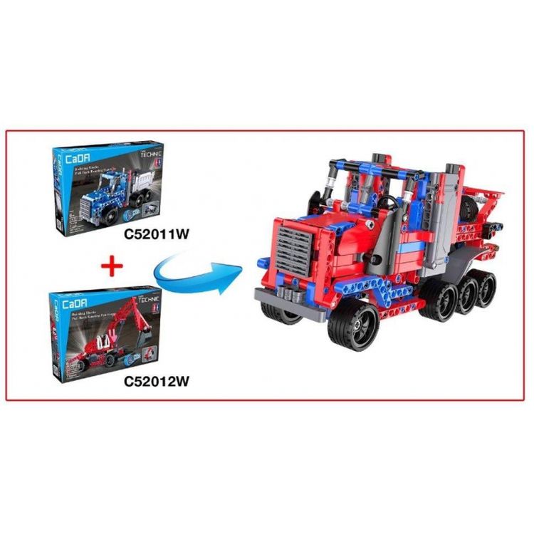 Конструктор Cada Technics экскаватор c инерционным механизмом, 235 деталей — картинка 2