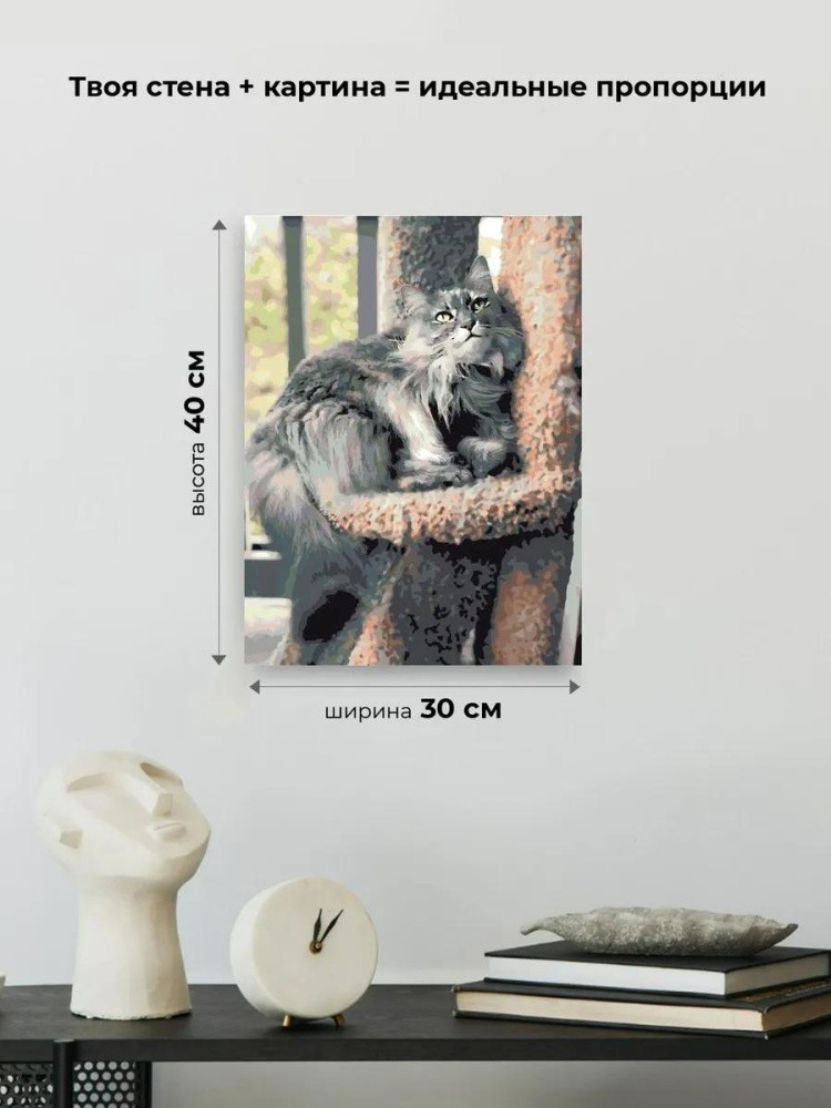 Картина по номерам «Пушистая кошка» — картинка 3