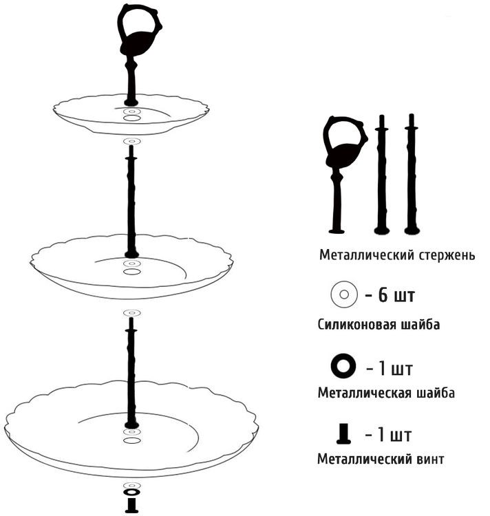 Фурнитура для фруктовницы Лист латунная — картинка 2