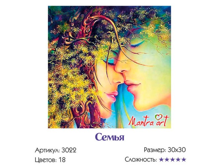 Картина по номерам «Семья» — картинка 3