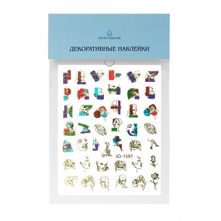 Декоративные наклейки с металлизированным эффектом №8, 12x8 см, 1 шт. — картинка 2