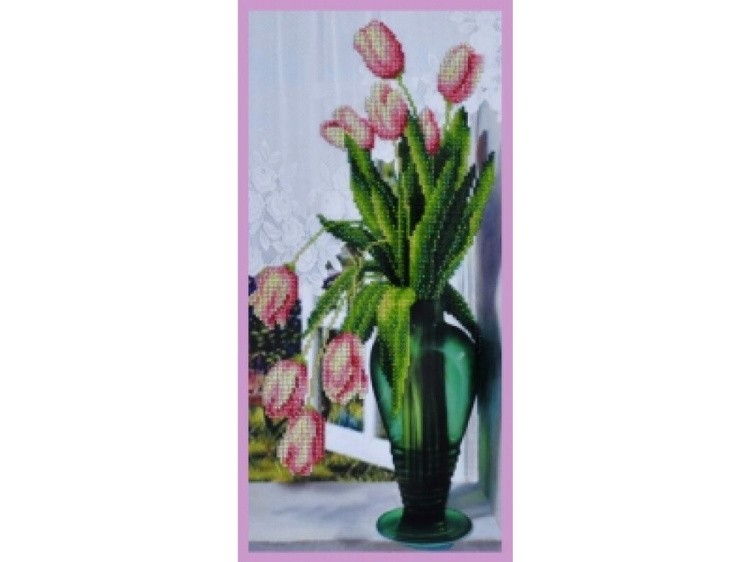 Набор для вышивания бисером «Тюльпаны на окне»