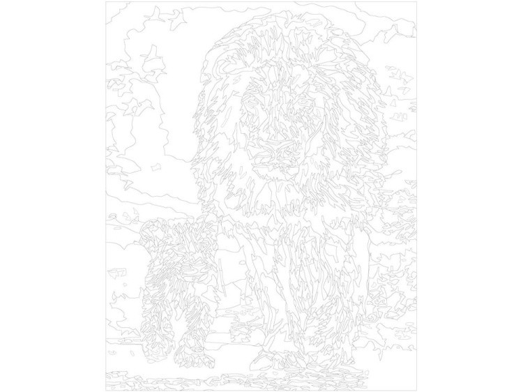 Картина по номерам «Львёнок на прогулке» — картинка 3