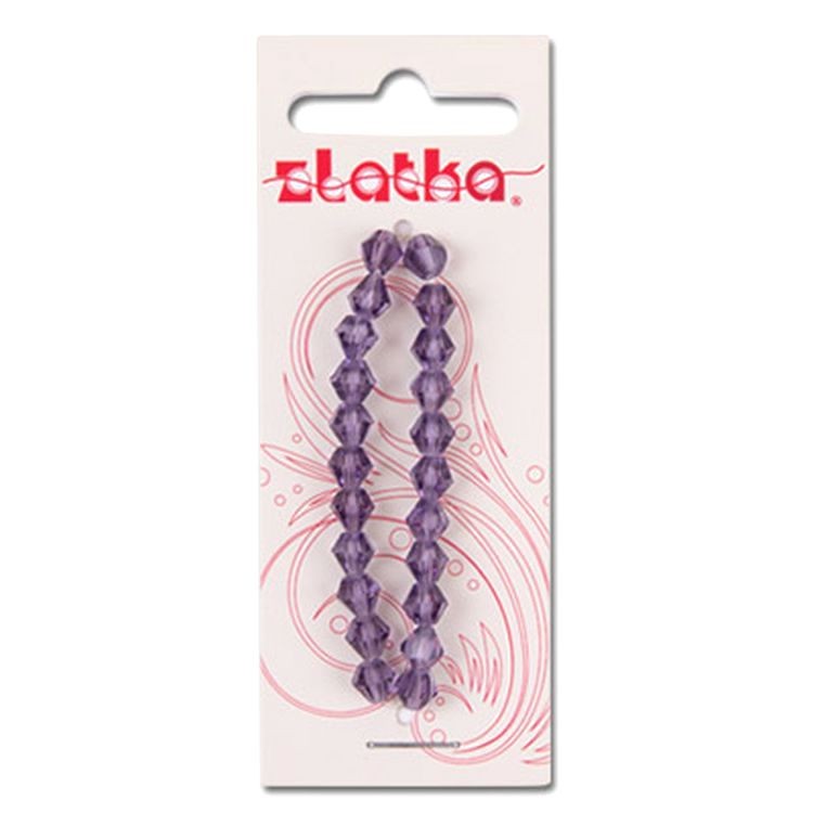 Бусины стеклянные, 4х4 мм, 34 шт., цвет: №34 серебристый металлик, Zlatka — картинка 2