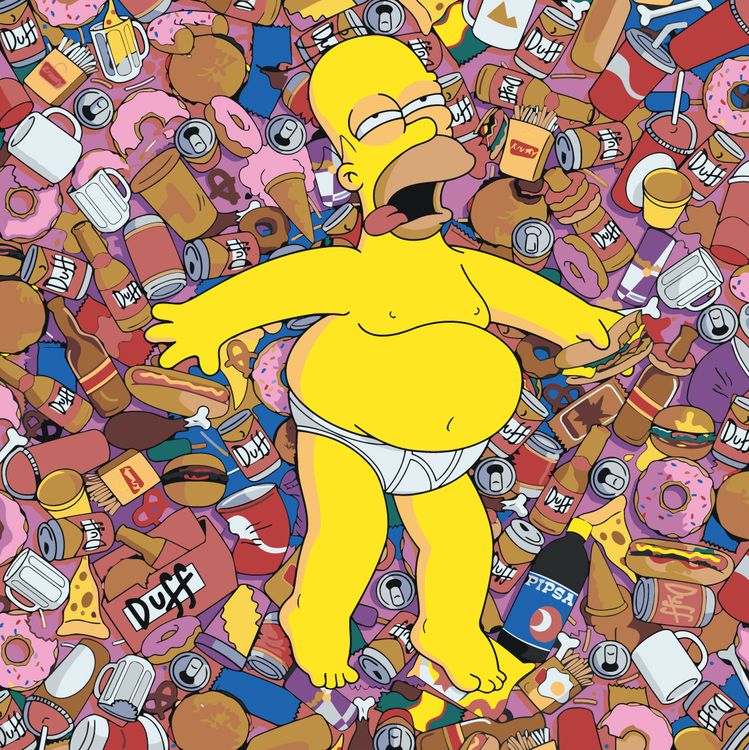 Картина по номерам «Simpsons Симпсоны: Гомер объелся»