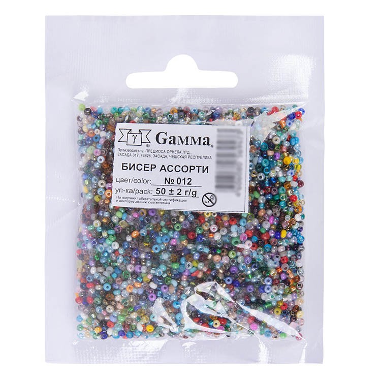 Бисер Preciosa Чехия, ассорти, №012 разноцветный, 50 г — картинка 2