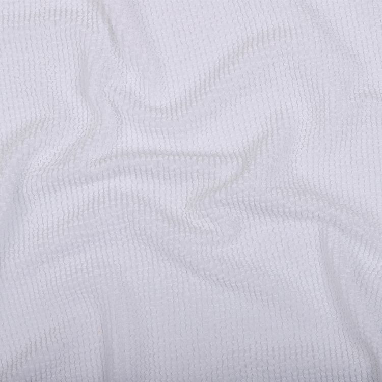 Ткань трикотажная Бифлекс жатка, 3 м, ширина 80 см, 490 г/м², цвет: 1 белый, TBY — картинка 4