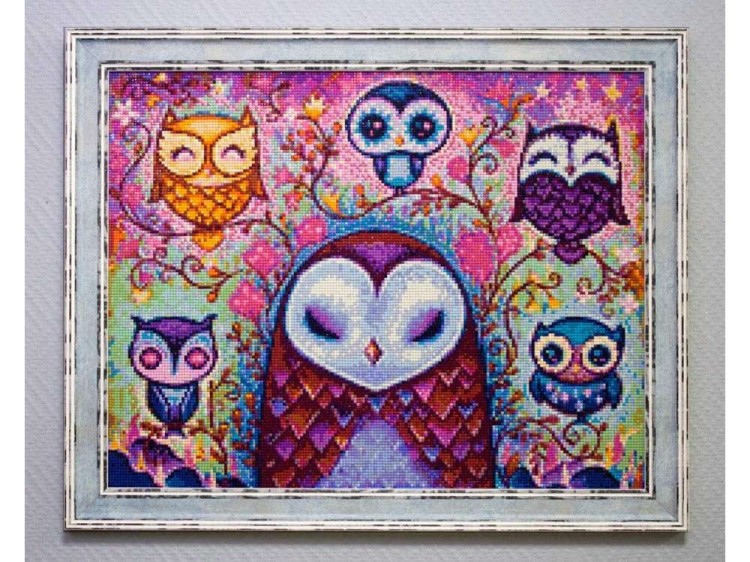 Алмазная вышивка «Совята» — картинка 4