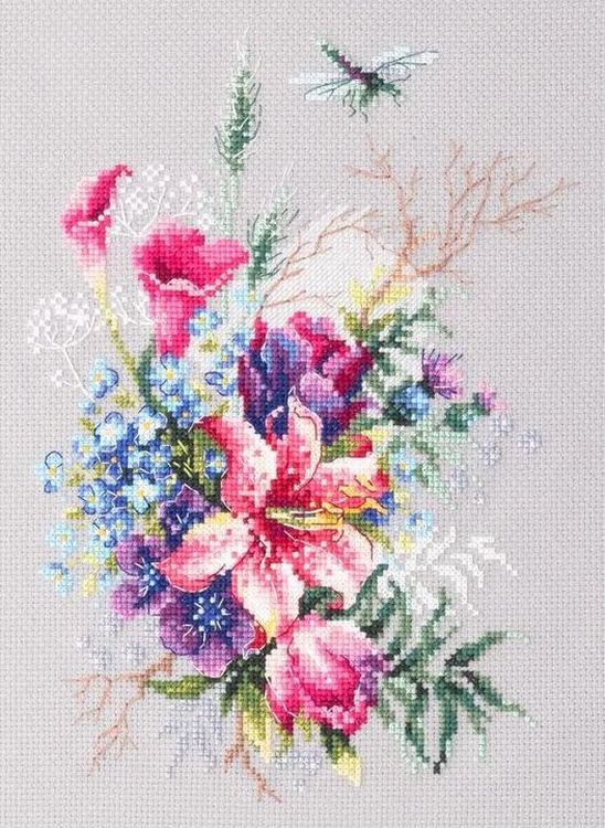 Набор для вышивания «Тюльпаны и лилия»