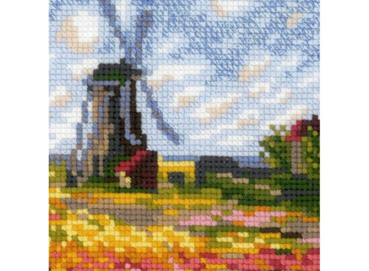 Набор для вышивания «Поле с тюльпанами» по мотивам картины К.Моне — картинка 3