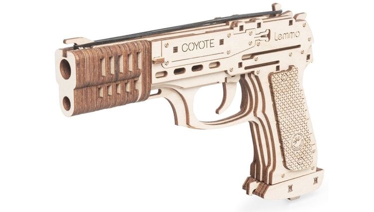 Деревянный конструктор Lemmo «Пистолет резинкострел Койот» — картинка 6