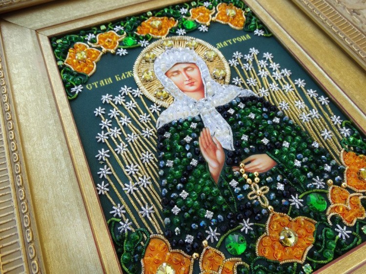 Набор вышивки хрустальными камнями «Святая Матрона Московская» — картинка 4