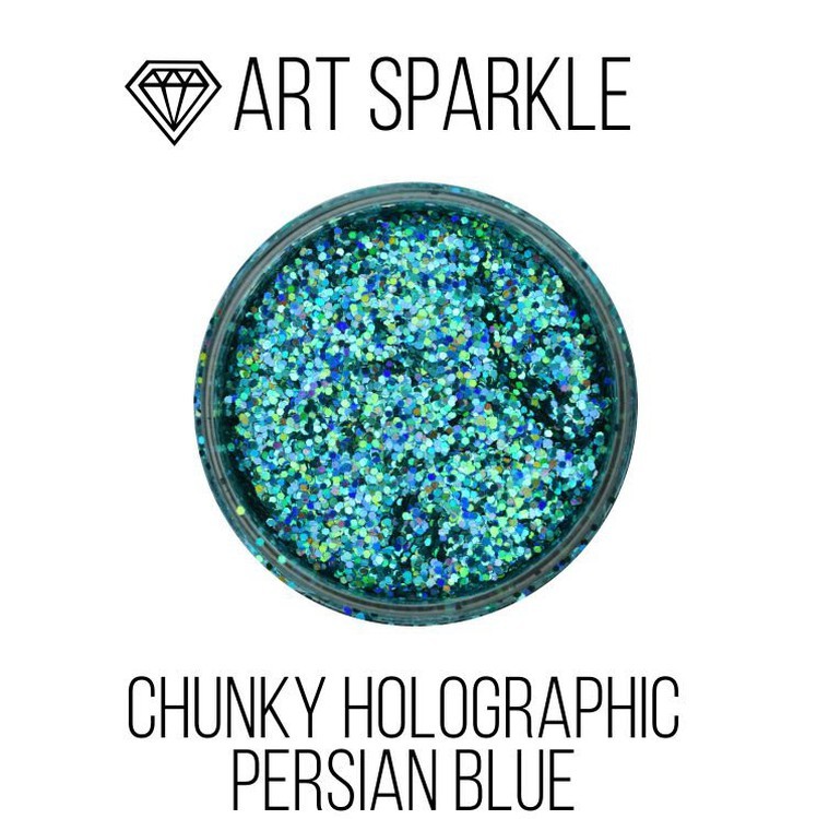 Глиттер крупный Chunky Holographic Persian Blue, 50 г, Craftsmen.store