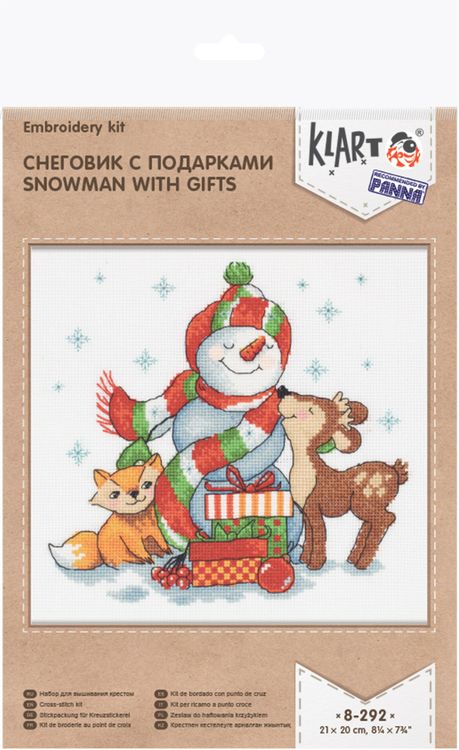 Набор для вышивания «Снеговик с подарками» — картинка 2
