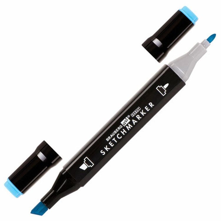 Маркеры для скетчинга двусторонние BRAUBERG ART DEBUT BLACK, цвет: пастельные цвета — картинка 11