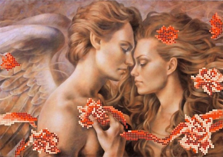 Рисунок на шелке «Прикосновение Ангела»