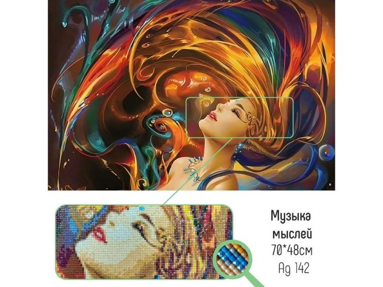 Алмазная вышивка «Музыка мыслей» — картинка 2