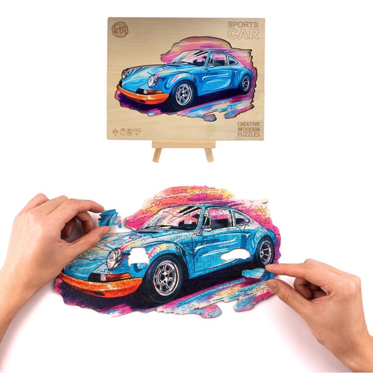 Деревянные пазлы «Спортивный Автомобиль S», Woodbests — картинка 2