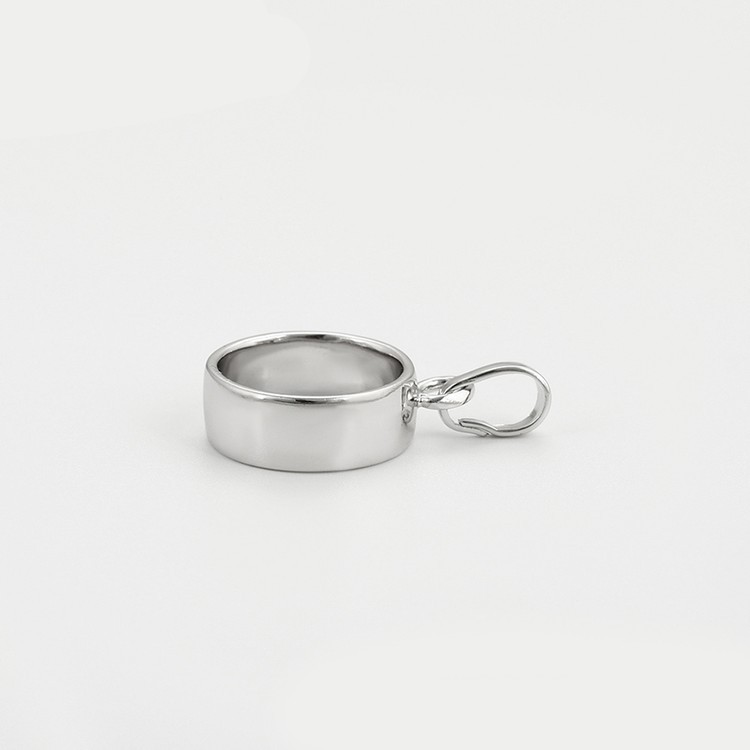 Металлический молд для кулона круг маленький, серебро, 1 шт. — картинка 4