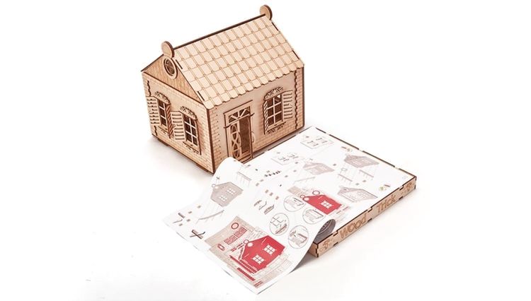 Деревянный конструктор, кукольный домик Wood Trick «Деревенский домик» — картинка 4