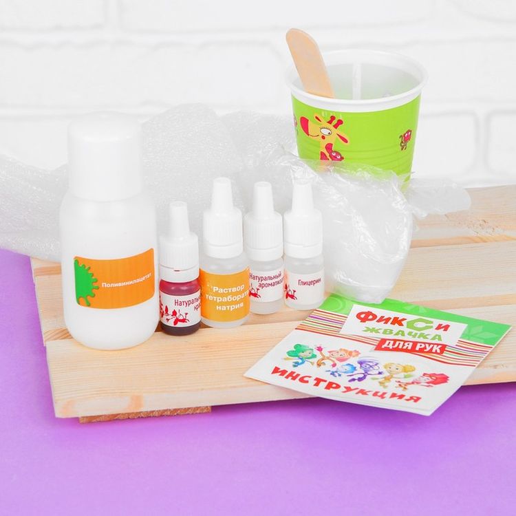 Набор юного химика Фикси Жвачка для рук «Клубника» — картинка 2