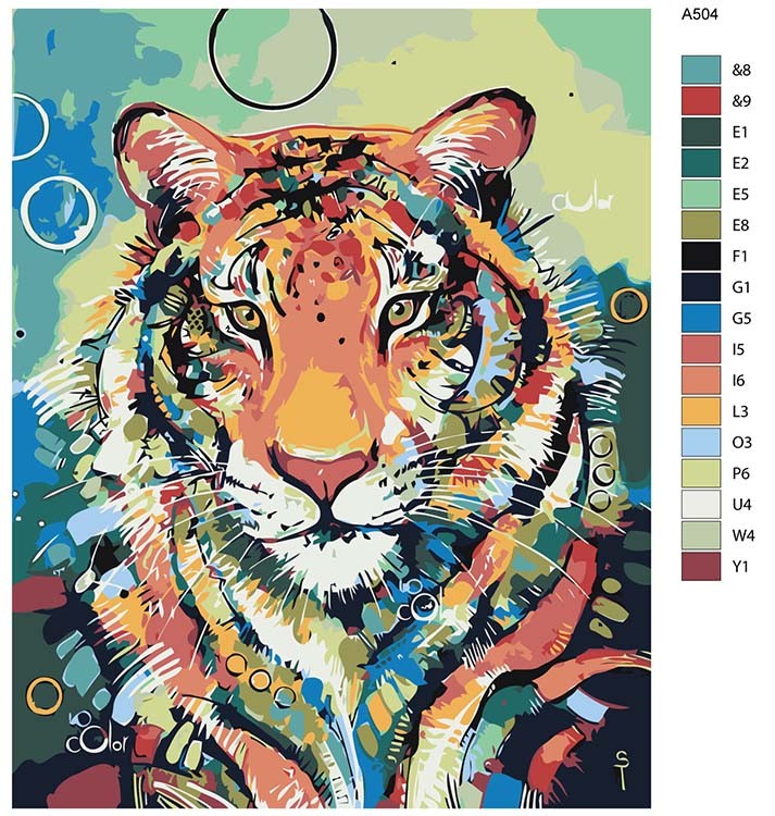 Картина по номерам «Тигрица» — картинка 2