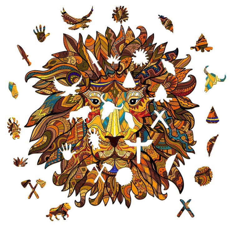 Деревянные пазлы «Царь Зверей S», Woodbests — картинка 2