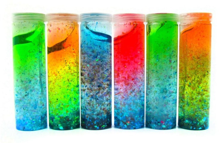 Лизун Magic Slime, разноцветный с блестками — картинка 3