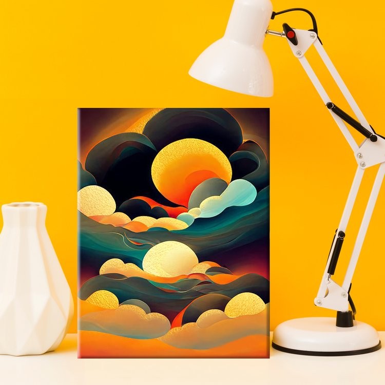 Картина по номерам с поталью «Абстракция» — картинка 3