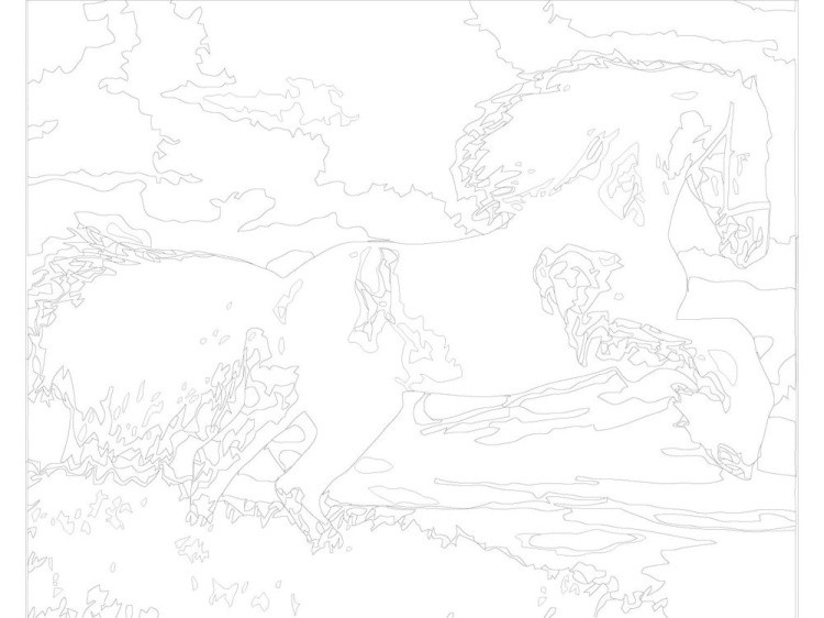 Картина по номерам «Чёрный скакун» — картинка 3