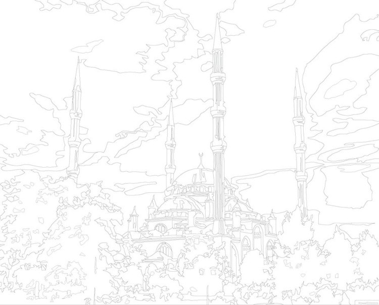 Картина по номерам «Мечеть Сердце Чечни 4» — картинка 3