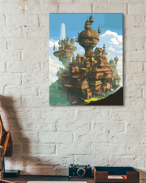 Картина по номерам «Город эко-будущего» — картинка 3