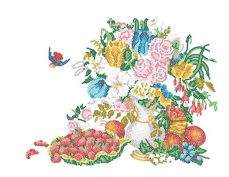 Алмазная вышивка «Пейзаж - Фрукты и Цветы. Фрэнсис Флора Бонд Палмер» — картинка 2