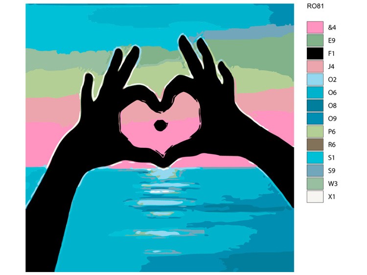 Картина по номерам «Сердце» — картинка 2